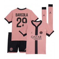 Camiseta Paris Saint-Germain Bradley Barcola #29 Tercera Equipación Replica 2024-25 para niños mangas cortas (+ Pantalones cortos)